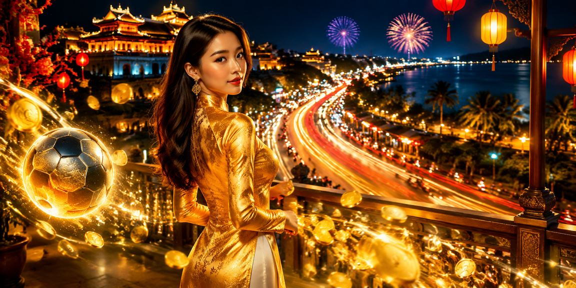 Phụ nữ áo dài tại Huế theo dõi kết quả cá cược thể thao trên điện thoại
